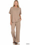 Zenana Scuba Curbed Hem Top & Pants Set
