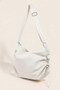 Fame Ruched Detail Faux Leather Shoulder Bag