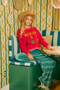 BiBi Christmas Theme Sequin Lattering Sweater