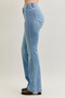 Judy Blue Full Size Mid Rise Bootcut Jeans with Contrast Wash & Front Patch Pockets Plus Size