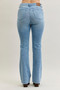 Judy Blue Full Size Mid Rise Bootcut Jeans with Contrast Wash & Front Patch Pockets Plus Size
