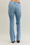 Judy Blue Full Size Mid Rise Bootcut Jeans with Contrast Wash & Front Patch Pockets Plus Size