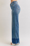Judy Blue Raw Hem High Waist Column Straight Jeans