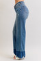 Judy Blue Raw Hem High Waist Column Straight Jeans
