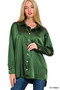 Zenana Satin Button Down Long Sleeve Shirt