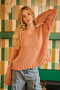 BiBi Chunky Knit Sweater with Flower Detail Sleeves