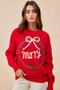 BiBi Christmas Wreath Merry Letter Knit Top