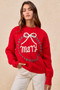 BiBi Christmas Wreath Merry Letter Knit Top