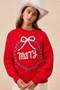 BiBi Christmas Wreath Merry Letter Knit Top