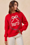 BiBi Christmas Wreath Merry Letter Knit Top