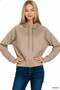 Zenana Drawstring Scuba Hoodie