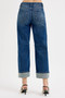 RISEN Slouchy Crop Barrel Cuffed Jeans