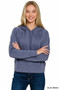 Zenana Drawstring Scuba Hoodie