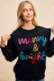 BiBi Tinsel Lettering Christmas Sweater