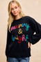 BiBi Tinsel Lettering Christmas Sweater