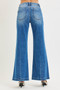 RISEN Full Size Mid Rise Wide Leg Jeans with Flared Look Plus Size