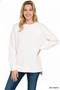 Zenana Fleece Hi-low Boyfriend Sweatshirts with Pockets