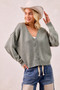BiBi Washed Sweater V Neck Cardigan