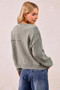 BiBi Washed Sweater V Neck Cardigan