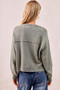 BiBi Washed Sweater V Neck Cardigan