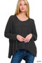 Zenana Dolman Sleeve V-Neck Sweater