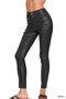 Zenana Faux Leather Stretch Skinny Pants