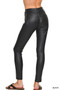 Zenana Faux Leather Stretch Skinny Pants