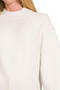 Zenana Viscose Mock Neck Exposed Seam Sweater
