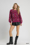 Umgee Boho Patterned Long Sleeve Sweater
