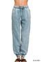Zenana Acid Wash Fleece Sweatpants with Pockets