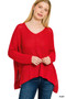 Zenana Dolman Sleeve V-Neck Sweater