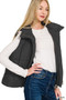 Zenana High Neck Zip-Up Vest Coat