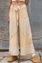 POL Elastic Waistband Wide Leg Pants with Drawstring