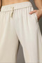 Umgee Elastic Drawstring Waistband Wide Leg Pants