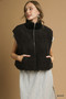 Umgee Sherpa-Lined Zip Vest with Drawstring Hem