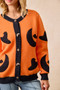 BiBi Halloween Witch Hat Moon Bat Artwork Cardigan