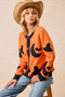 BiBi Halloween Witch Hat Moon Bat Artwork Cardigan