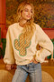 BiBi Cactus Embroidered Fleece Sweatshirt