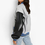 Fall/Winter Women's Fleece Jacket Casual Hip Hop Jacket Letter School Baseball Uniform