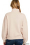 Zenana Fleece High Neck Half Zip Sweatshirt