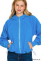 Zenana Fleece Pigment Dye Zip Up Hoodie with Pockets