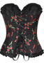 women sexy floral lace-up vintage corset