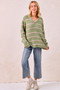 BiBi Striped Long Sleeve Sweater