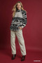 Umgee Aztec Print Sherpa Pullover