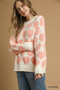 Umgee Mix Heart Pattern Pearl Accent Sweater