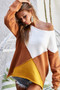 BiBi Color Block Geometric Sweater