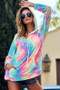 BiBi Tie Dye French Terry Hoodie with Kangaroo Pocket