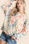 BiBi Tie Dye Print Terry Pull Over