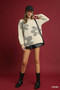 Umgee Floral Jacquard Knit Sweater