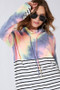BiBi Tie Dye French Terry Cowl Neck Top
